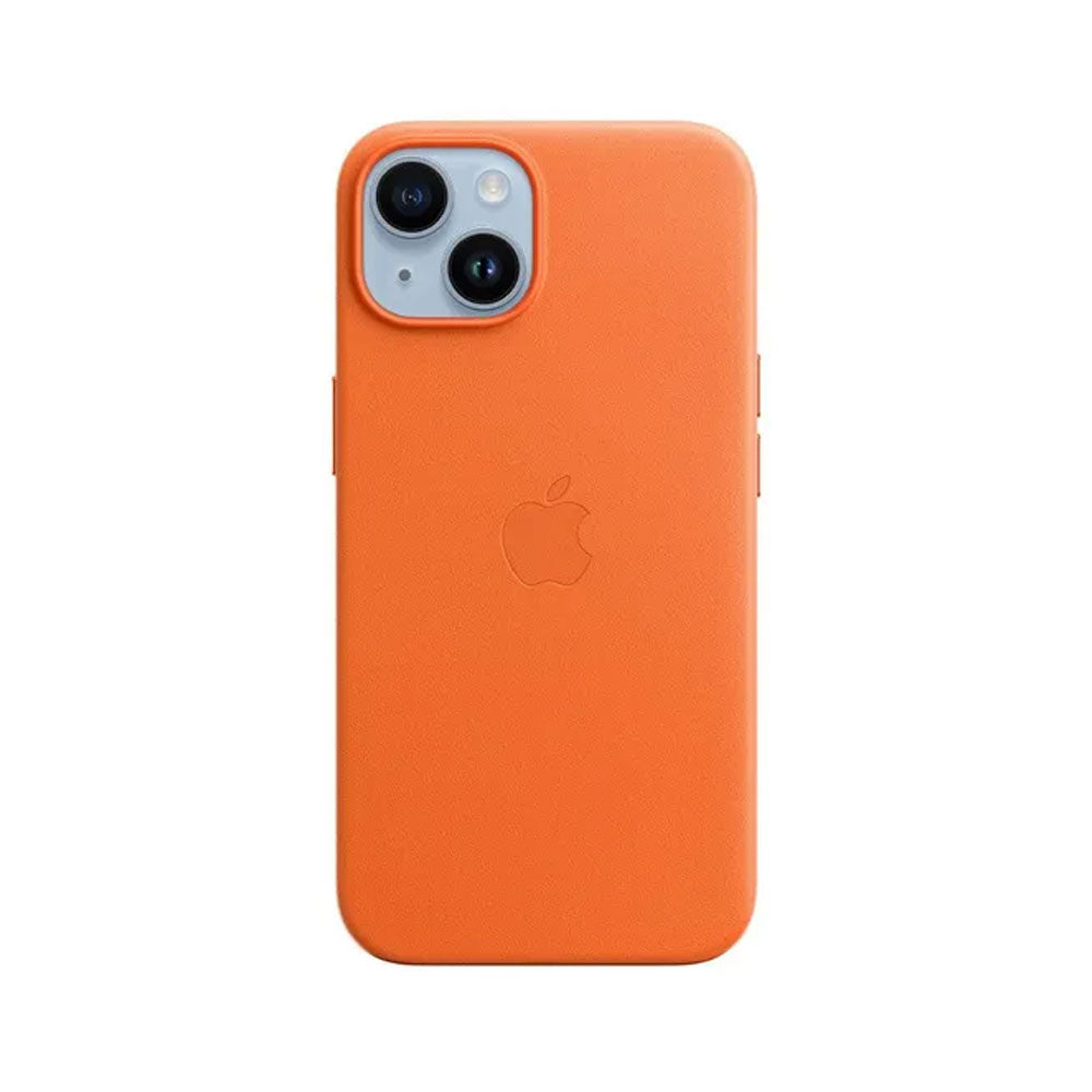 Genuine iPhone 14 Leather Case - Brand New - Orange